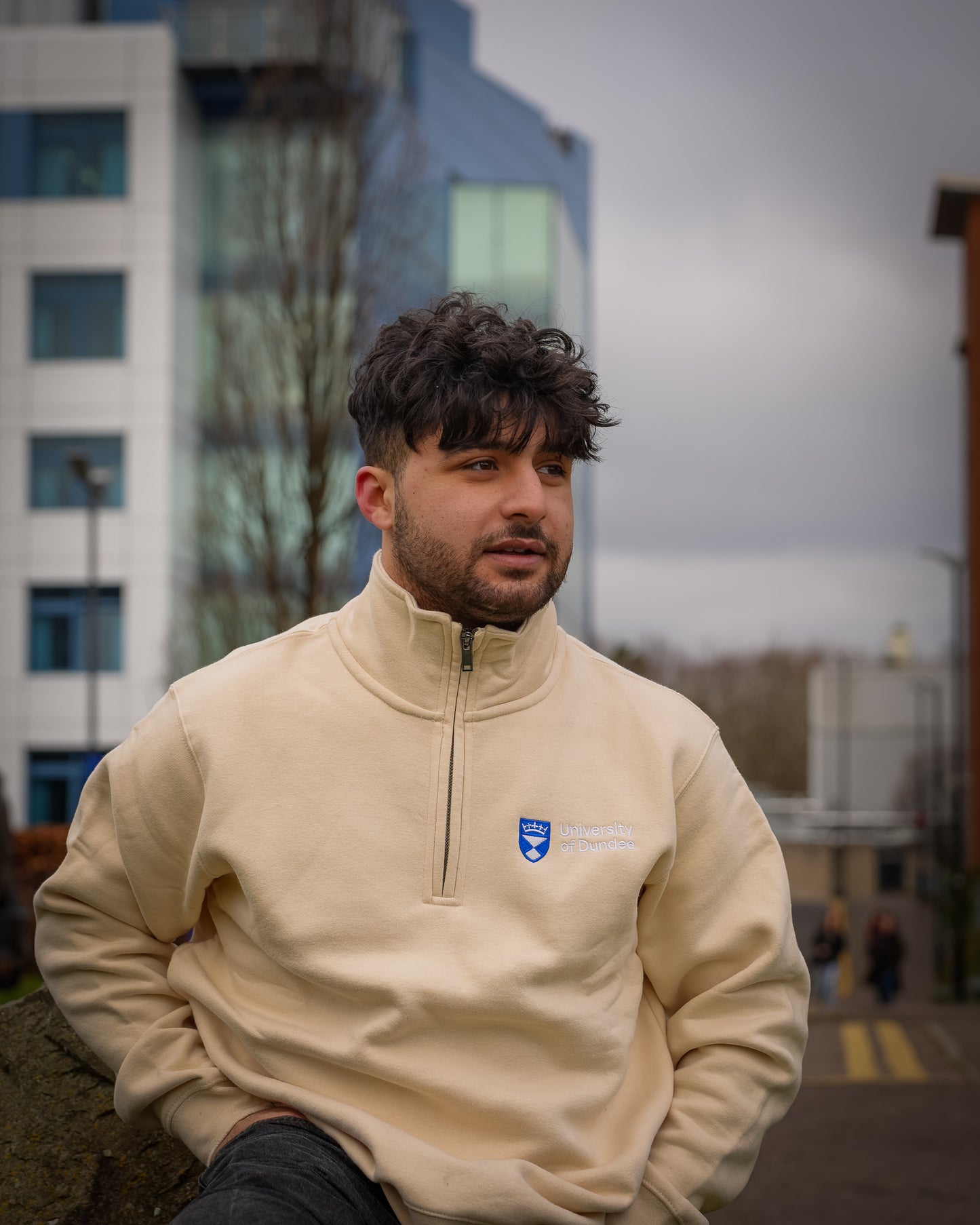 University Of Dundee Quarter Zip Embroidered Fleece